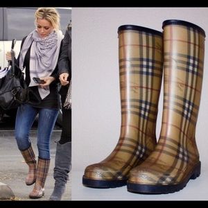 Burberry rain boots